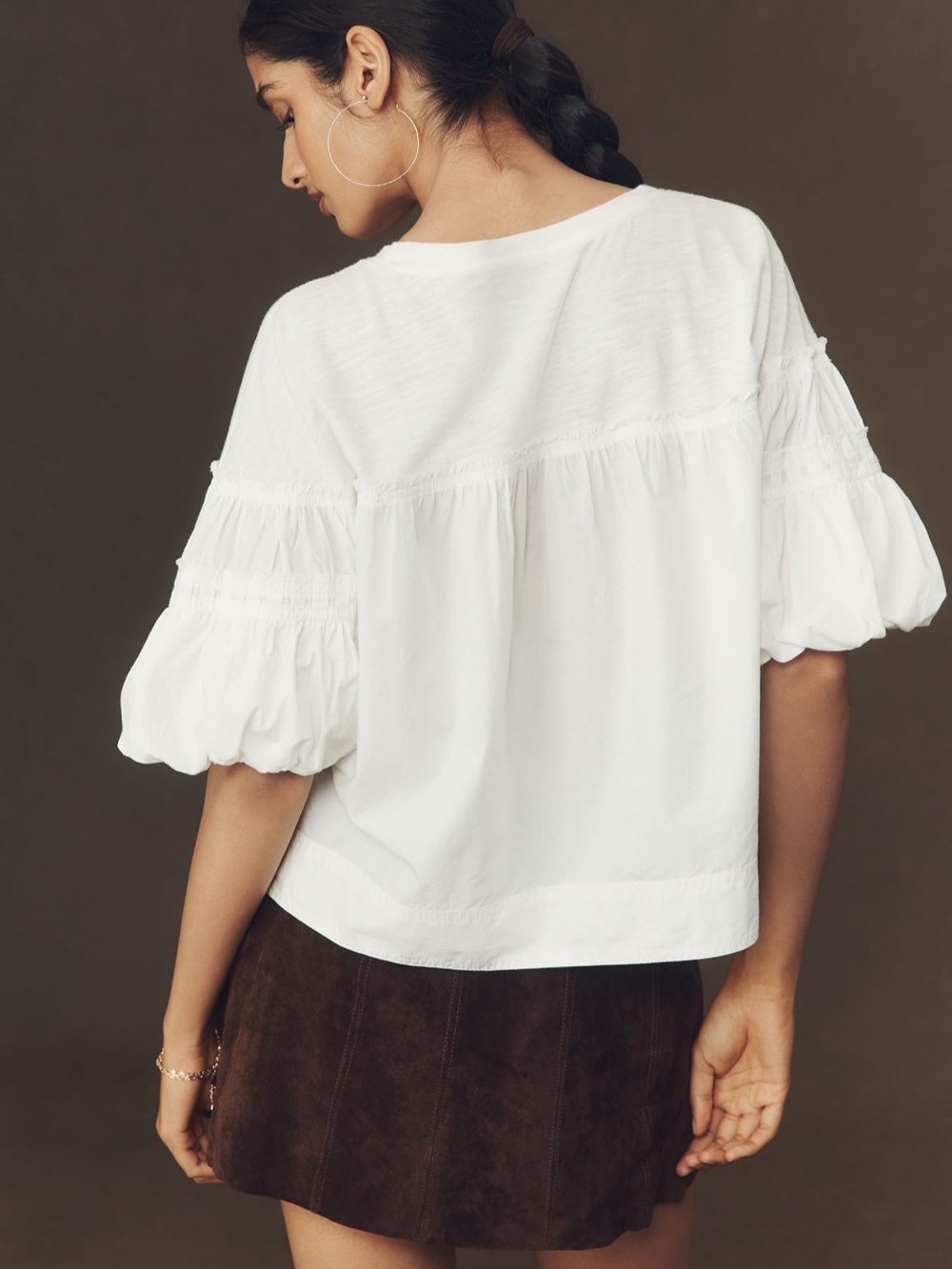 Anthropologie Pilcro reworked ruffle sleeve top - Picture 4 of 6